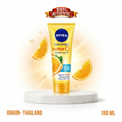 NIVEA Extra Bright Super C+ Vitamin Serum SPF 50 PA+++ 180ml TH