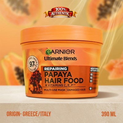 Garnier Ultimate Blends Papaya Hair Food Multi-Use Hair Mask for Damaged Hair – 390ml