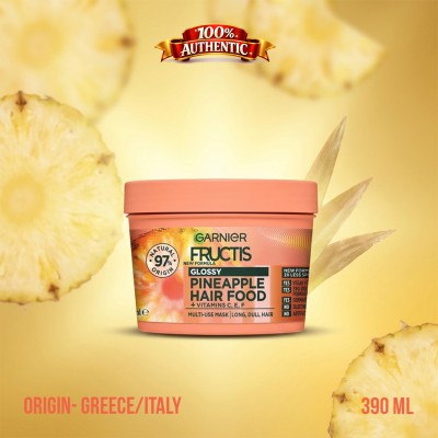 Garnier Fructis Pineapple Hair Food Multi-Use Hair Mask for Long Dull Hair – 390ml