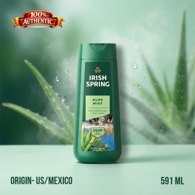 Irish Spring Aloe Mist Moisturizing Face & Body Wash 24HR Fresh – 591ml