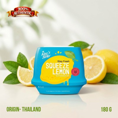 King’s Stella Squeeze Lemon Car Air Freshener Gel 180g – Long-Lasting Fresh Citrus Scent (TH)