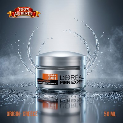 L’Oréal Men Expert Hydra 24H Moisturiser 50ml – Non-Greasy Daily Face Cream for Men (GR)