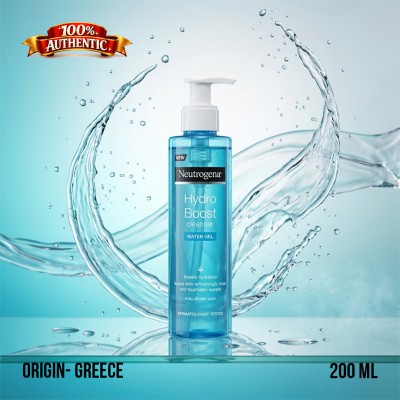 Neutrogena Hydro Boost Water Gel Cleanser 200ml – Hydrating Face Wash with Hyaluronic Acid (GR)