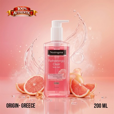 Neutrogena Oil Balancing Facial Wash 200ml – Lime & Aloe Vera Cleanser for Oily Skin (GR)