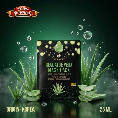 Pax Moly Real Aloe Vera Mask Pack 25ml – Hydrating & Soothing Sheet Mask (KO)