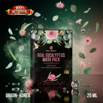 Pax Moly Real Eucalyptus Mask Pack 25ml – Purifying & Refreshing Sheet Mask (KO)