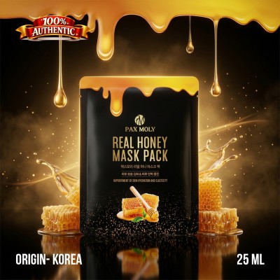 Pax Moly Real Honey Mask Pack 25ml – Nourishing & Moisturizing Sheet Mask (KO)