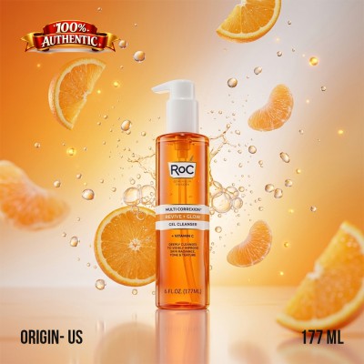 RoC Multi Correxion Revive + Glow Gel Cleanser 177ml USA – Vitamin C Brightening Face Wash for Radiant Skin