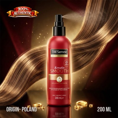 TRESemmé Keratin Smooth Heat Protect Spray 200ml Poland – Heat Protection up to 230°C for Frizz-Free, Smooth Hair