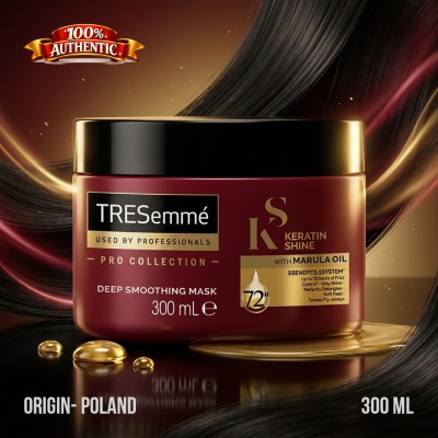 TRESemmé Keratin Smooth Deep Smoothing Mask 300ml Poland – Hair Repair Mask with Marula Oil for Frizz Control & Silky Smooth Hair