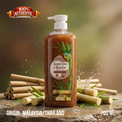 Watsons Shower Scrub Sugar Cane & Bamboo 700ml Malaysia/Thailand – Natural Exfoliating Body Wash for Smooth & Renewed Skin