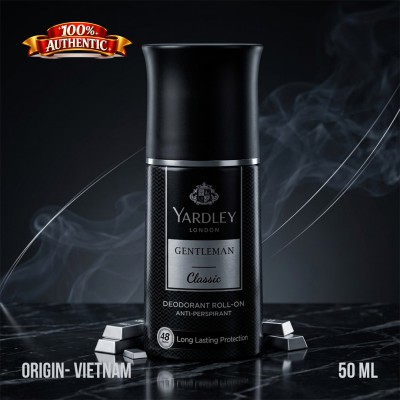 Yardley Gentleman Classic Deodorant Roll-On 50ml Vietnam – 48H Long Lasting Anti-Perspirant for Men