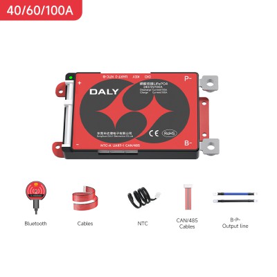 Daly K সিরিজ স্মার্ট BMS ৩S-২৪S | ৪০A-৬০A-১০০A | ৪৮V LiFePO4 Li-ion | ই-বাইক ও টু-হুইলার BMS