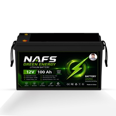 NAFS Green Energy 12V 100Ah LiFePO4 Lithium Battery