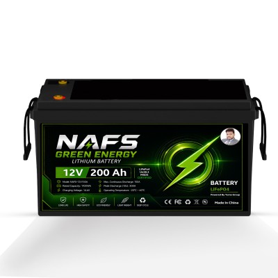 NAFS Green Energy 12V 200Ah LiFePO4 Lithium Battery