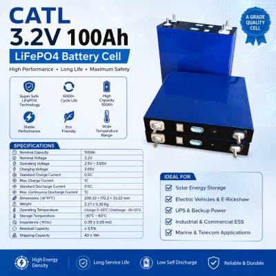 CATL 3.2V 100Ah LiFePO4 Prismatic Battery Cell