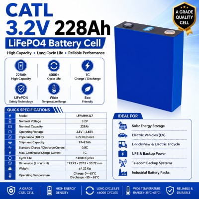 CATL 3.2V 228Ah LiFePO4 Prismatic Battery Cell