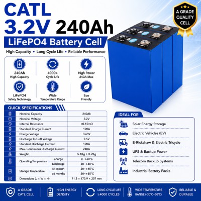 CATL 3.2V 240Ah LiFePO4 Prismatic Battery Cell