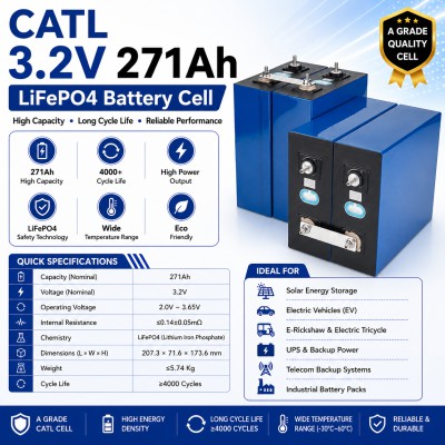 CATL 3.2V 271Ah LiFePO4 Prismatic Battery Cell