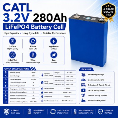 CATL 3.2V 280Ah LiFePO4 Prismatic Battery Cell